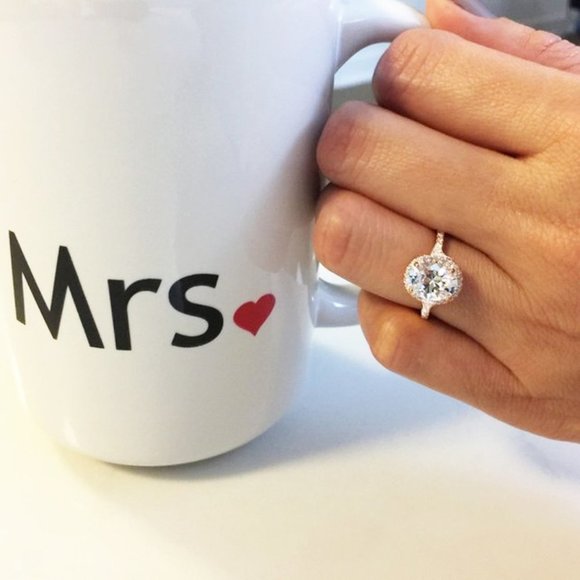 ✨ Dazzling Gemstone Beautiful Rose Gold Oval Ring for Women, VIP042 - Picture 5 of 9